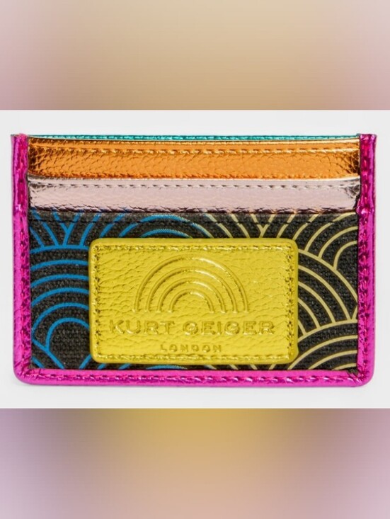 Kurt Geiger Accessories - NWOT Kurt Geiger Card Holder -  Multicolor Metallic with Pink Trim